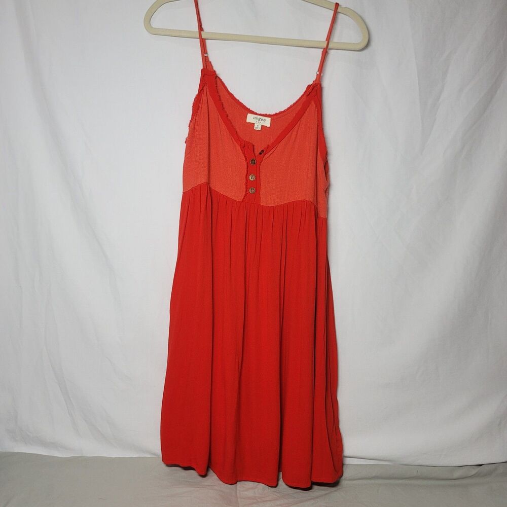 Umgee Dress - knee length Thin Straps Adjustable Red Size S